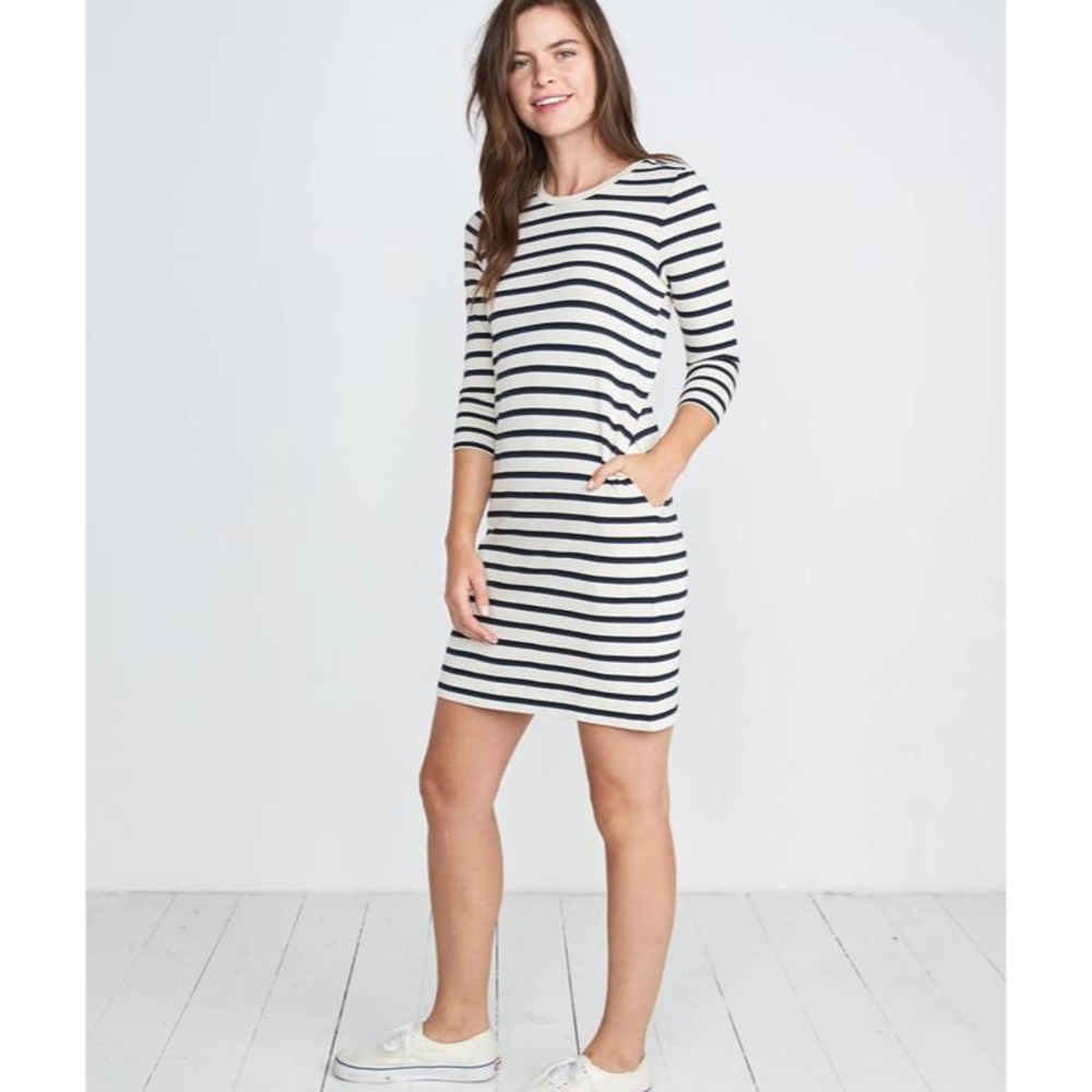 NEW Marine Layer Navy Black Stripe Gigi Dress
